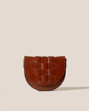 Hereu Sinia Satchel Interwoven Front Detail Kadın Çapraz Çanta Kahverengi | Türkiye-13TFXIPSK