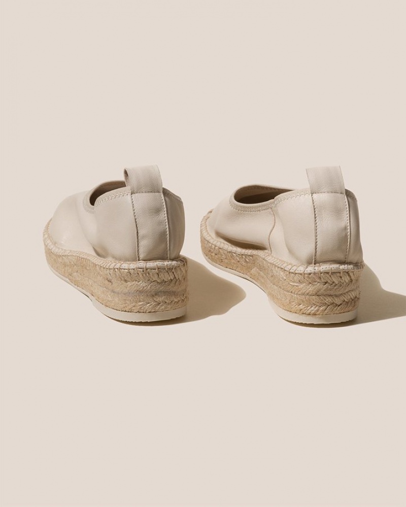 Hereu Caprala Elasticated High Cut Wedge Kadın Espadril Ayakkabı Krema | Türkiye-47NGJMIPL