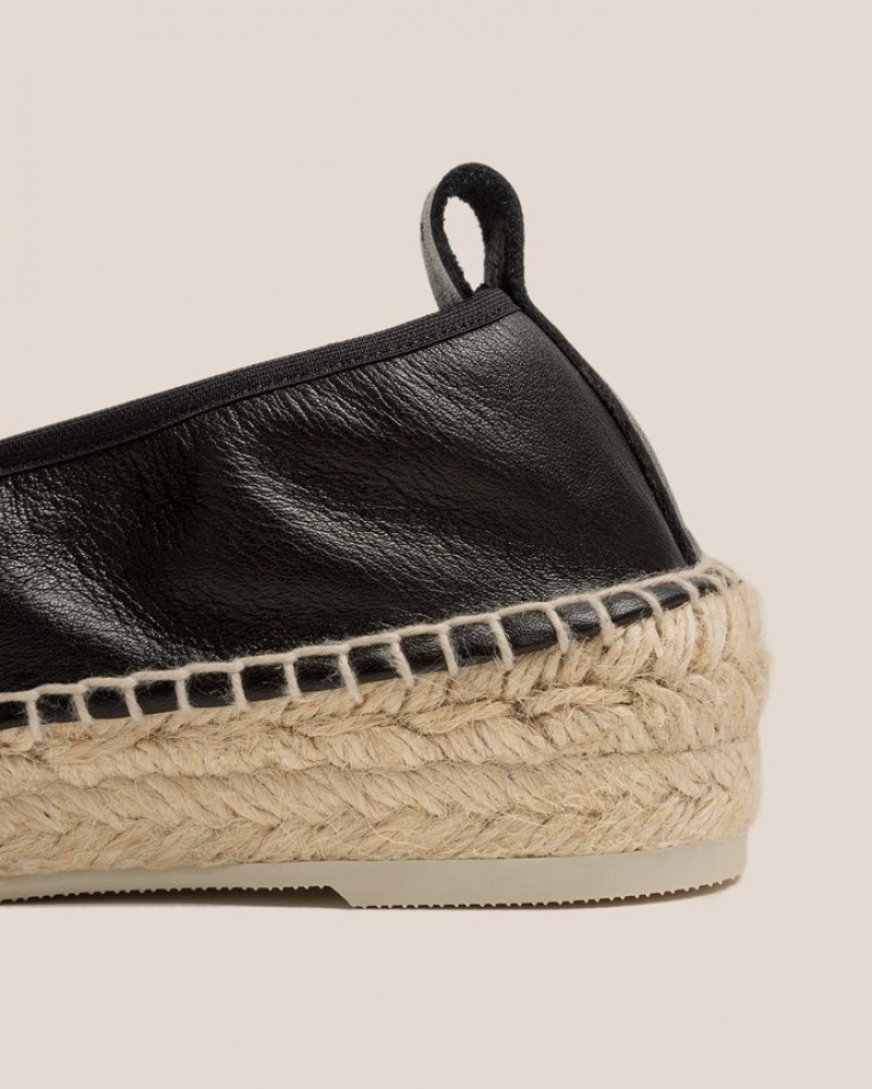 Hereu Caprala Elasticated High Cut Wedge Kadın Espadril Ayakkabı Siyah | Türkiye-45NLQHTXV