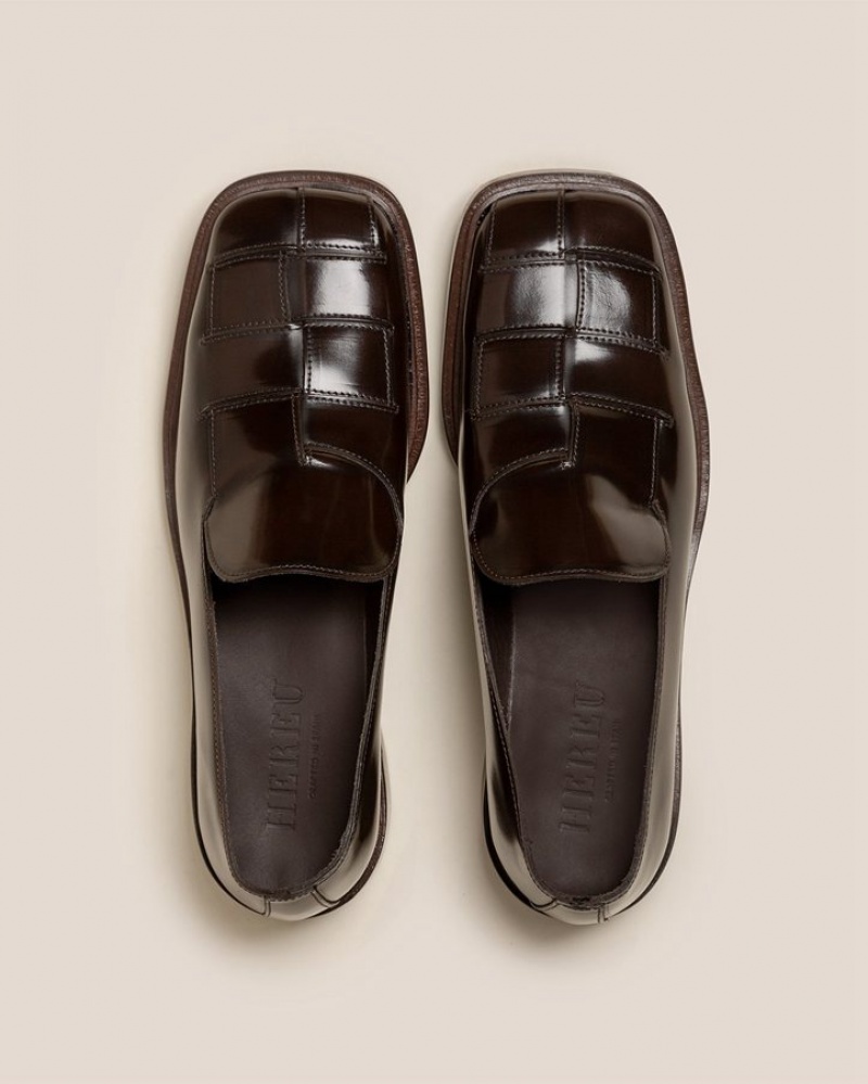 Hereu Guera Polished Interwoven Slip-on Kadın Makosen Çikolata | Türkiye-57MOUDHCZ