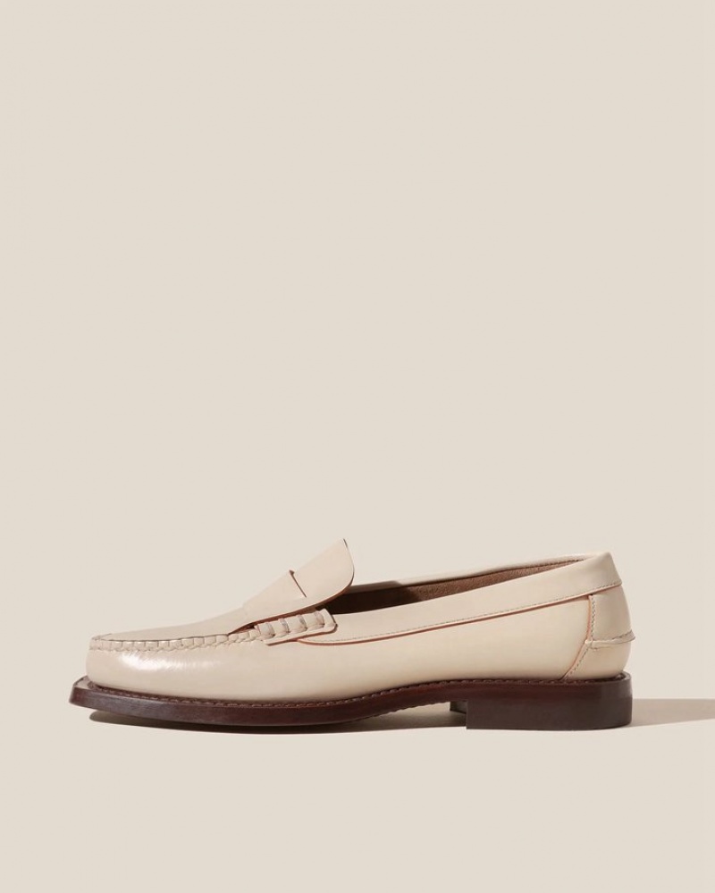 Hereu Sineu Interlaced-detail Slip-on Kadın Makosen Bej Rengi | Türkiye-12ZBGTYMA