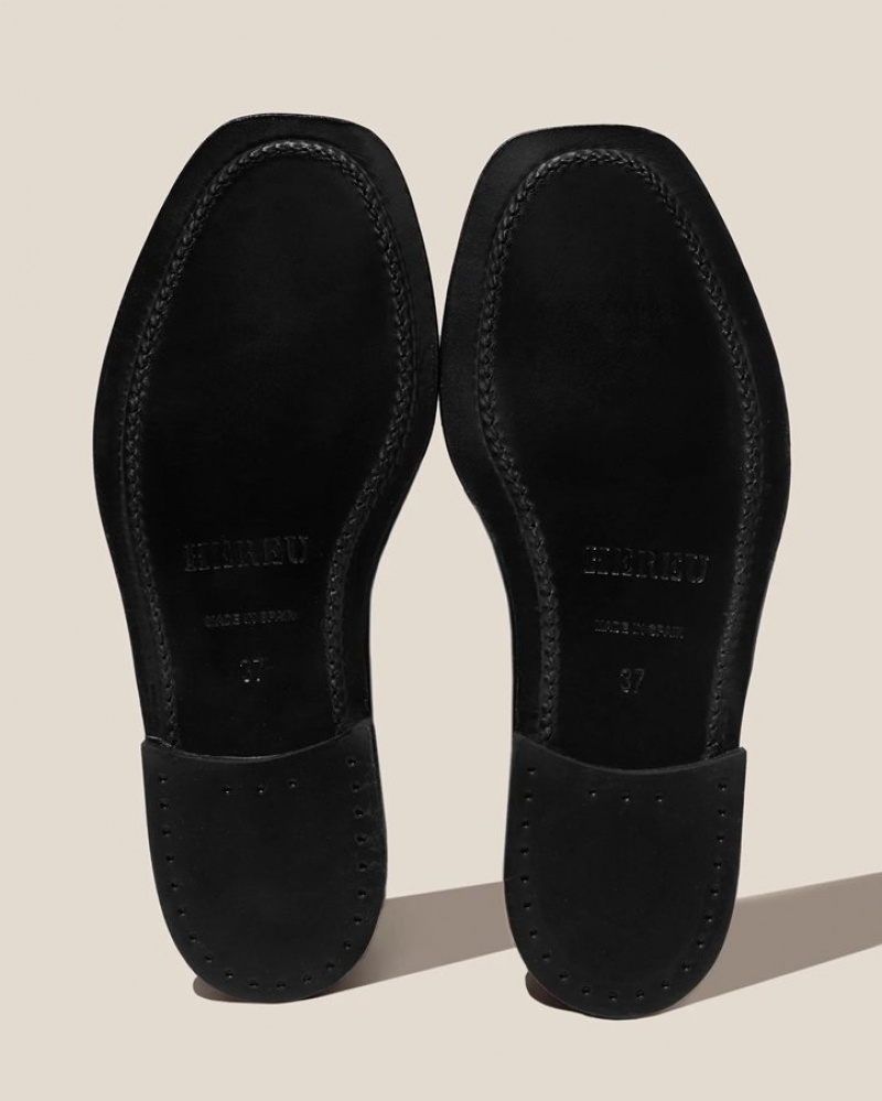 Hereu Sineu Interlaced-detail Slip-on Kadın Makosen Siyah | Türkiye-39AZUFGHR